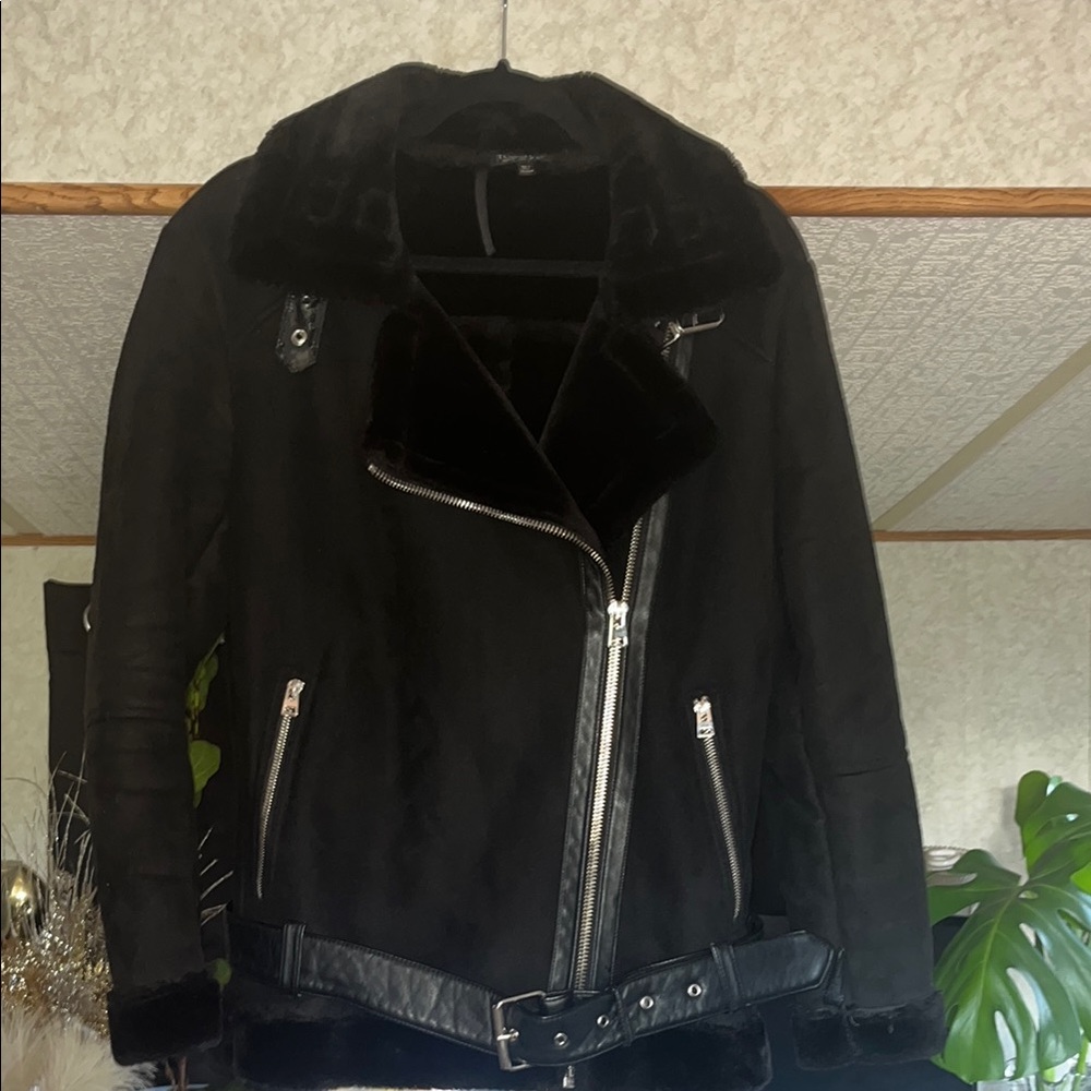 Stylish Black Faux Fur Jacket